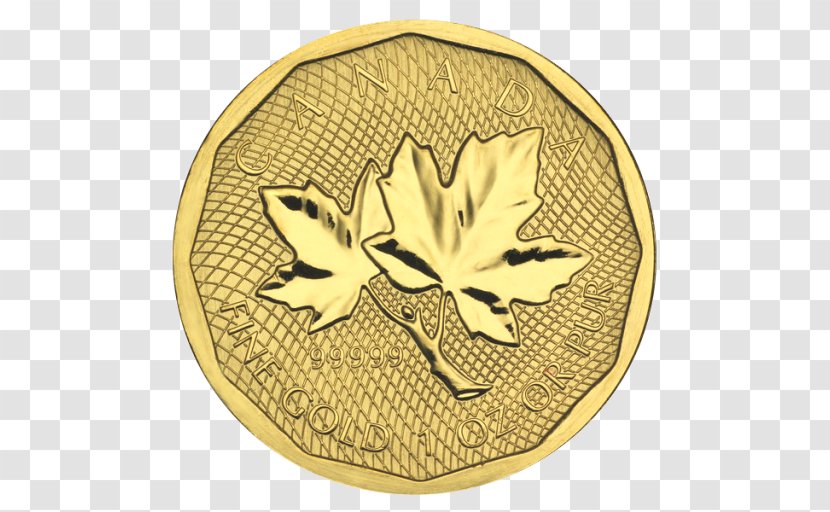 Canadian Gold Maple Leaf Coin Royal Mint - Ounce Transparent PNG