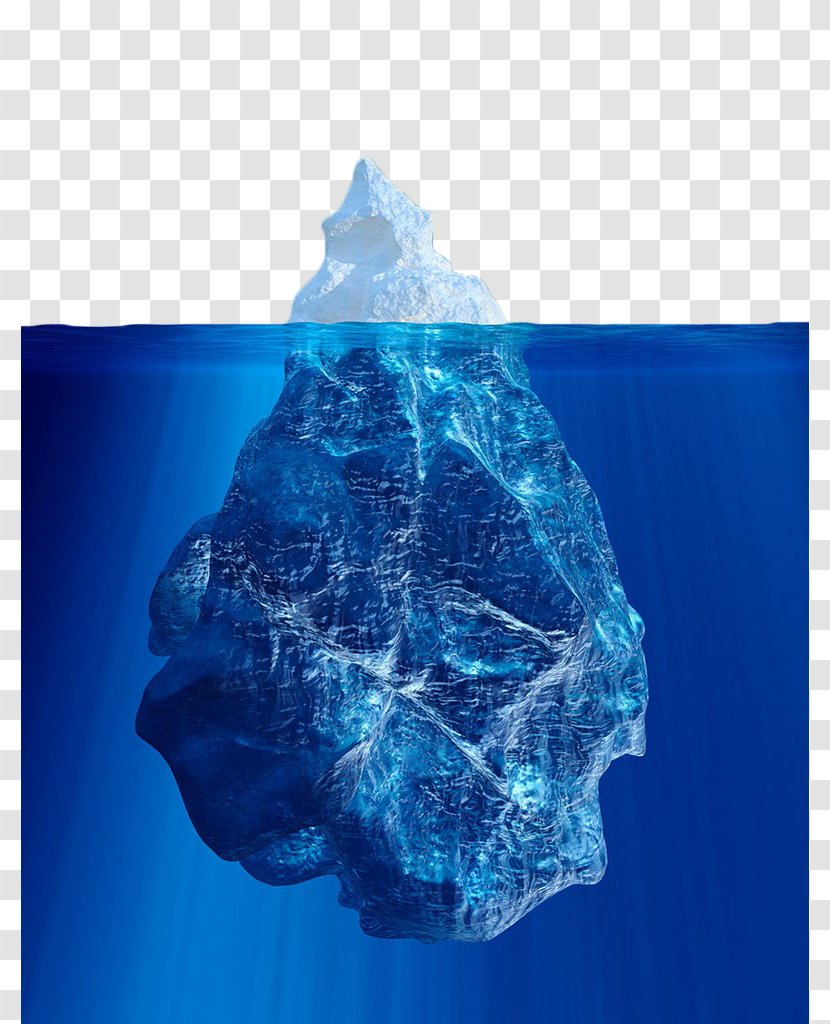 Antarctic Iceberg Underwater Photography Illustration - Turquoise - White Transparent PNG