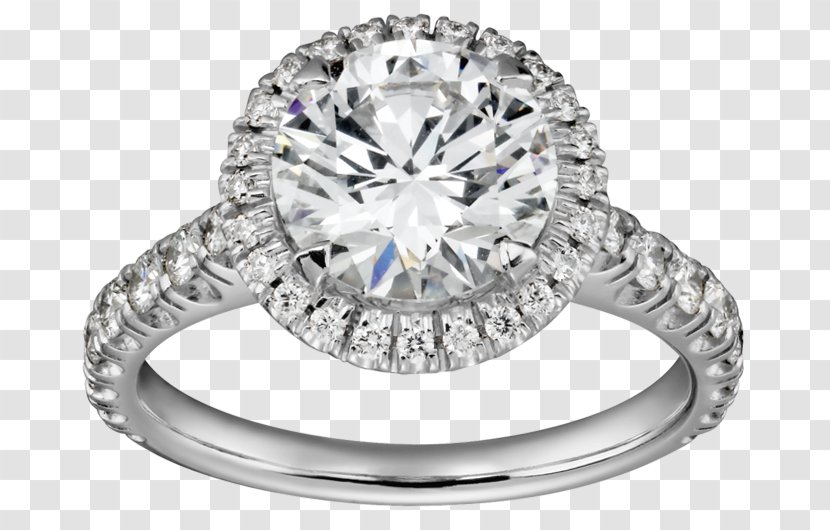 Engagement Ring Solitaire Cartier Diamond - Bracelet Transparent PNG