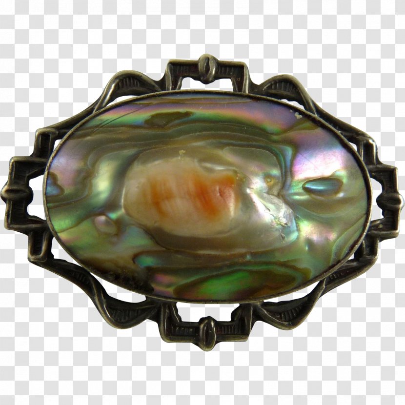 Gemstone Brooch Jewelry Design Abalone Jewellery - Silver Transparent PNG
