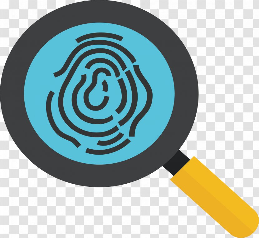 Fingerprint Magnifying Glass Icon - Criminal Investigation - Search Alignment Transparent PNG