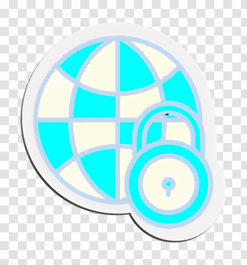 Global Icon Cyber Icon Lock Icon Transparent PNG