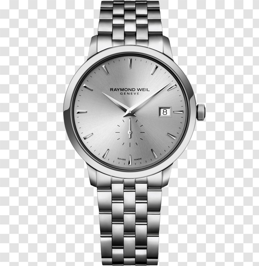 Raymond Weil Watch Jewellery Strap Silver - Black Leather Transparent PNG