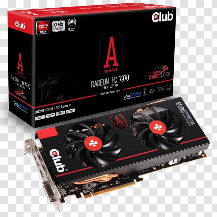 Graphics Cards & Video Adapters AMD Radeon HD 7970 GDDR5 SDRAM Club 3D - Hd 4000 Series Transparent PNG