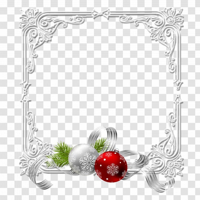 Christmas Ornament Decoration White Picture Frames - Frame Transparent PNG