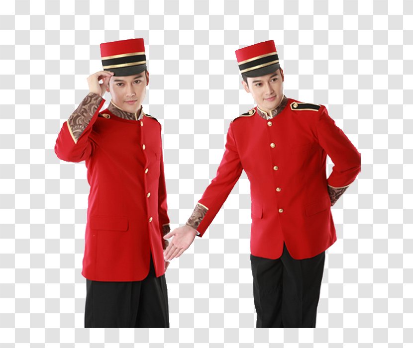 Hotel Uniform Bellhop Clothing Suit - Steward Transparent PNG