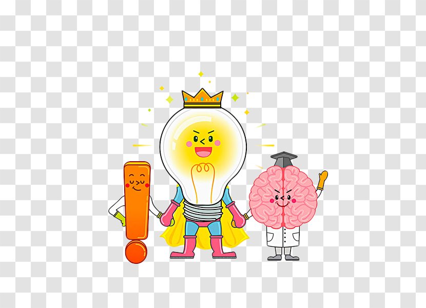 Exclamation Mark Stock Photography Illustration - Fictional Character - Cartoon Lamp And The Brain Transparent PNG