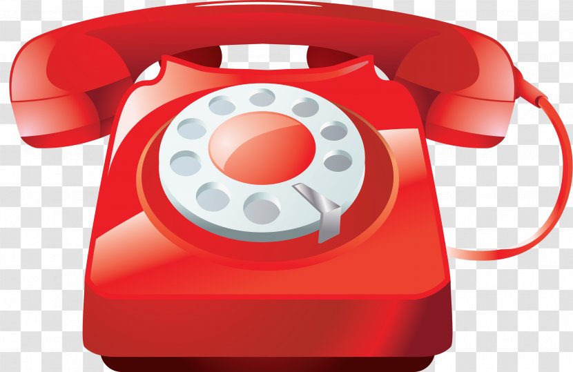 Telephone Clip Art - Red - Phone Transparent PNG