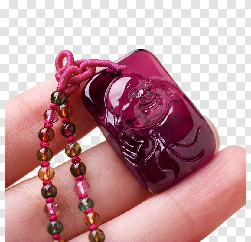 Ruby Tourmaline Bijou - Magenta - Tokai Family Pendant Rainbow Candy Transparent PNG