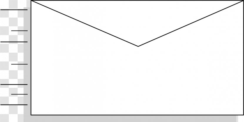 Paper Envelope Black And White Clip Art - Area - Computer Pichers Transparent PNG