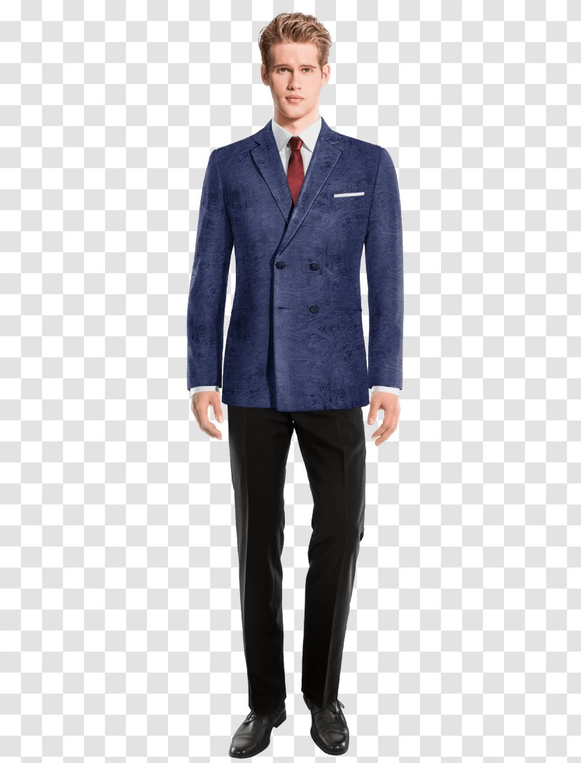 Suit T-shirt Pants Blue Tweed - Corduroy - Men Blazer Transparent PNG