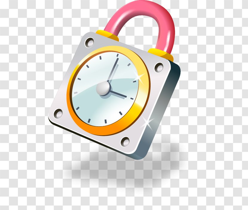 3D Computer Graphics Icon - 3d - Vector Pattern Lock Alarm Transparent PNG