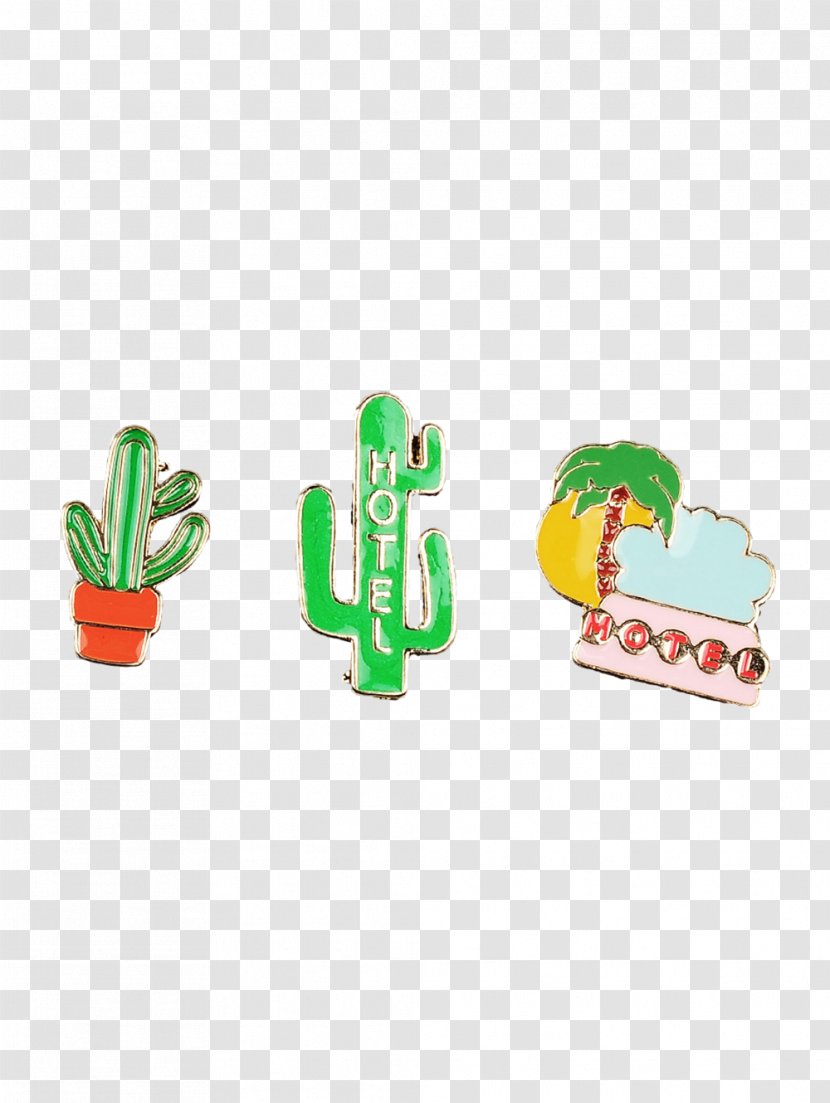 Brooch Earring Safety Pin Clothing Imitation Gemstones & Rhinestones - Cactus Creative Transparent PNG