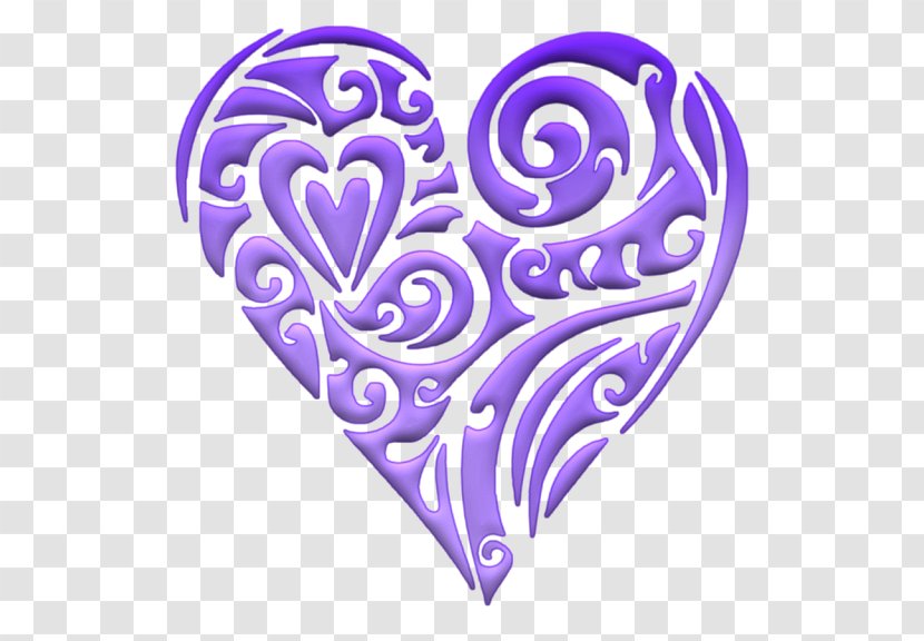 Heart Symbol - Violet - Spiral Transparent PNG