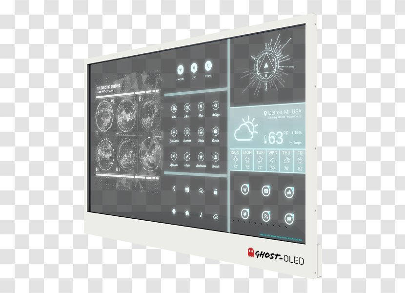 Display Device OLED Laptop Electronic Visual - Multimedia - Panels Transparent PNG