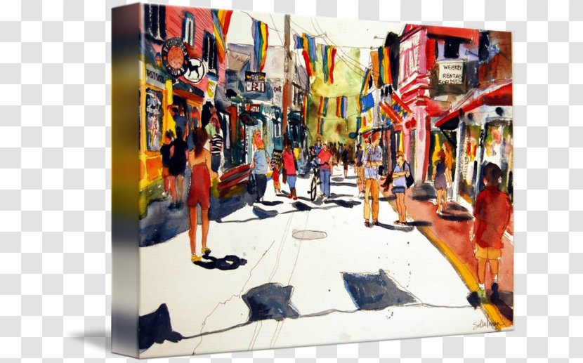 Watercolor Painting Art Landscape Street - Drawing Transparent PNG