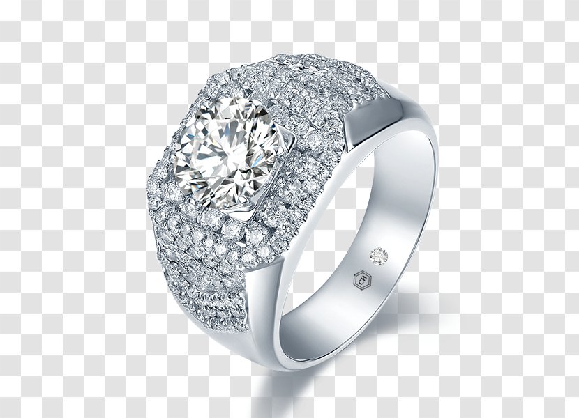 Wedding Ring Silver Woman Platinum - Polished Raw Diamond Transparent PNG