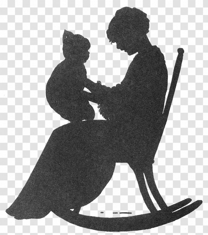 Silhouette Child Photography Grandmother - Black Transparent PNG