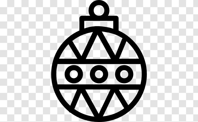 Christmas Ornament - Black And White Transparent PNG