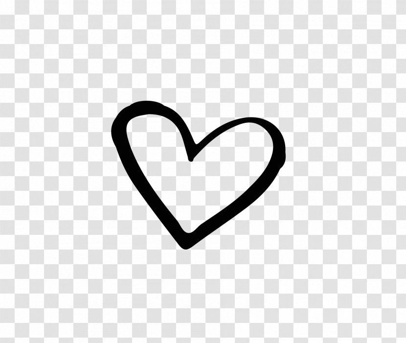 Brand Black And White Heart - Frame - Hand Drawn Heart-shaped Vector Transparent PNG