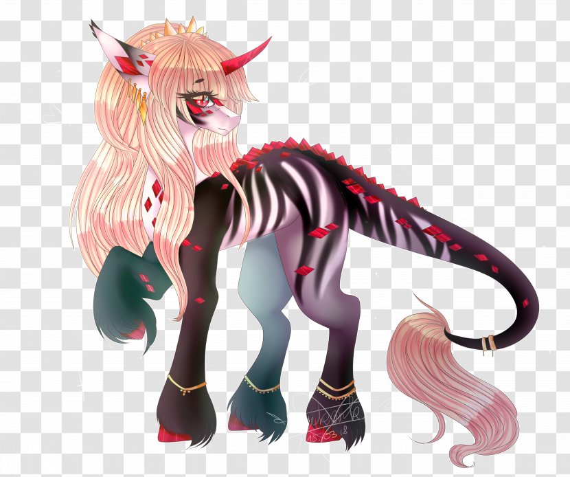 Pink M Cartoon Figurine RTV Carnivora - Carnivoran - Small Red Horn Transparent PNG