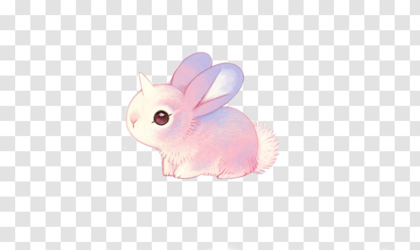 Domestic Rabbit Easter Bunny Pink M - Mammal Transparent PNG