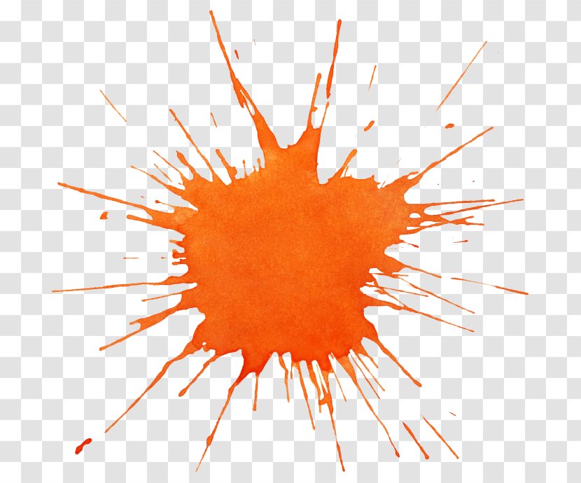 Watercolor Painting Orange Splash - Color - Paints Transparent PNG