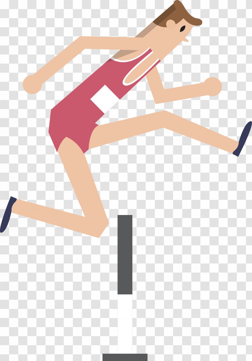 Hurdling Athlete Sport - Silhouette - Agent Movement Running Exercise Vector Map Transparent PNG