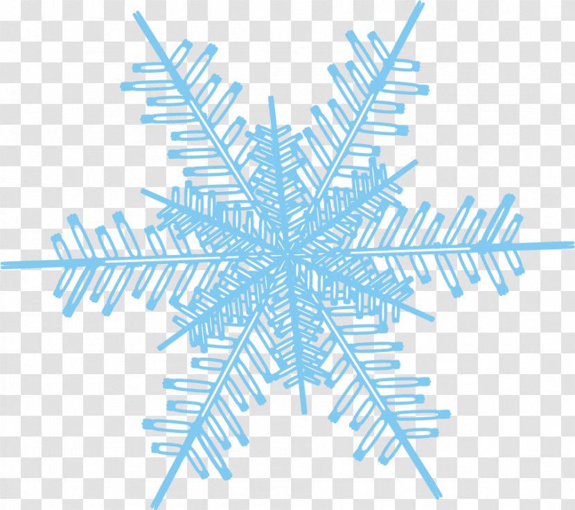 Blue Snowflake - Snow - Hand Painted Transparent PNG