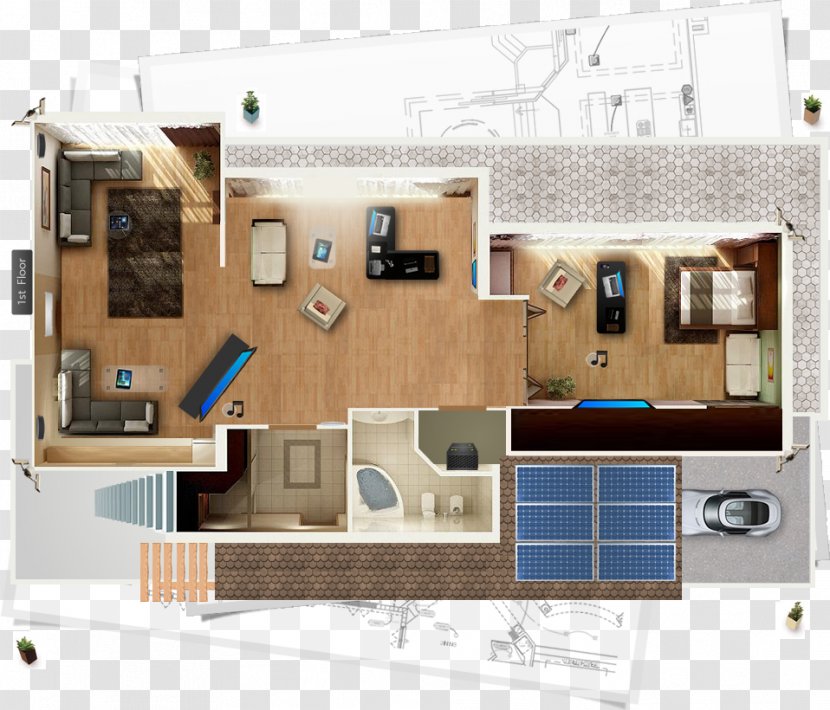 Home Automation Kits House Plan Page Layout - Blueprint Transparent PNG