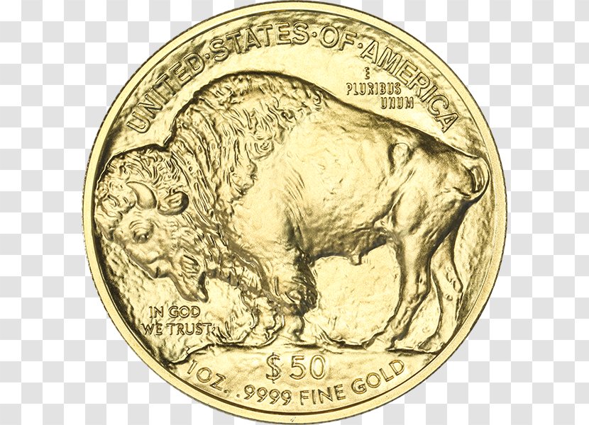 Dime Gold United States American Buffalo Bullion Coin - Eagle Transparent PNG