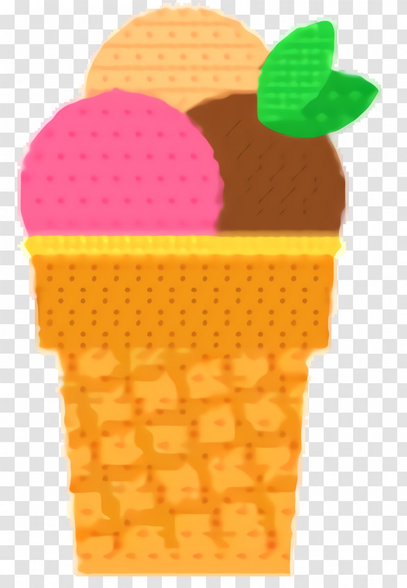 Ice Cream Cone Background - Frozen Dessert - Sorbetes Food Transparent PNG