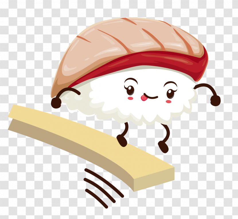 Sushi Japanese Cuisine Cartoon - Drawing - Abstract Clouds Transparent PNG