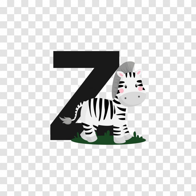 Letter Z English Alphabet - N - Black Zebra Transparent PNG