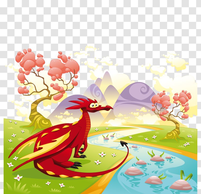 Dragon Illustration - Ducks Geese And Swans - Vector Stay Meng Transparent PNG