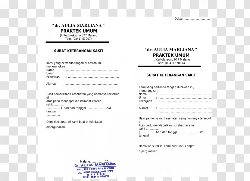Document Physician Dr. Dimas Aulia. W, SKed. Letter - Income Transparent PNG