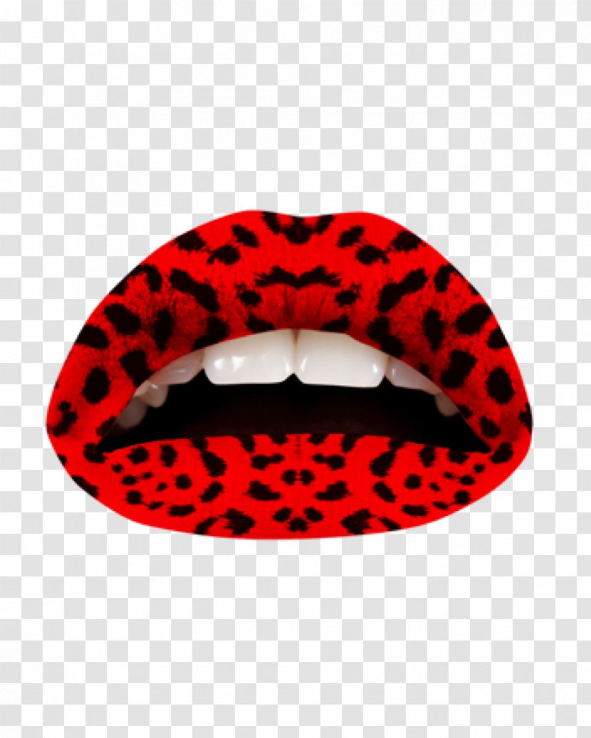 Violent Lips Leopard Lipstick Tattoo - Mouth Transparent PNG