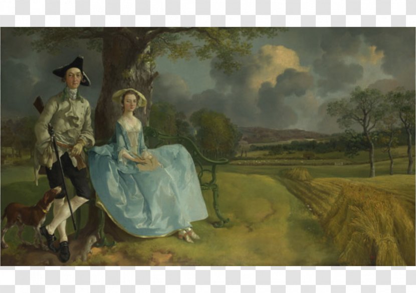 Mr And Mrs Andrews The Blue Boy William Hallett Painting Portrait - Art Transparent PNG