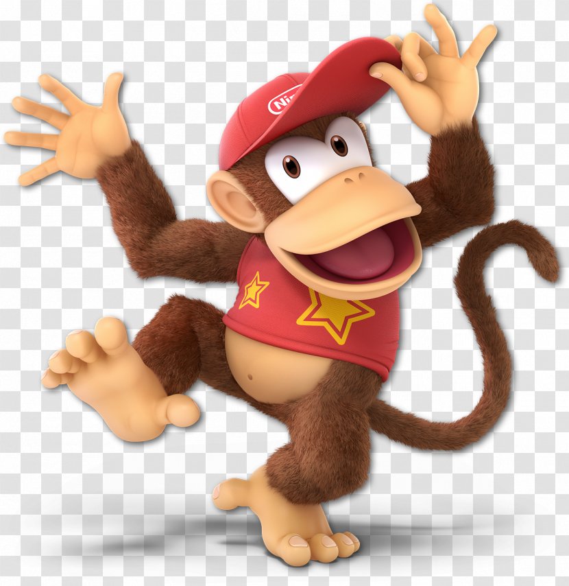 Super Smash Bros. Ultimate Brawl Donkey Kong Country For Nintendo 3DS And Wii U - Mascot - Diddy Transparent PNG