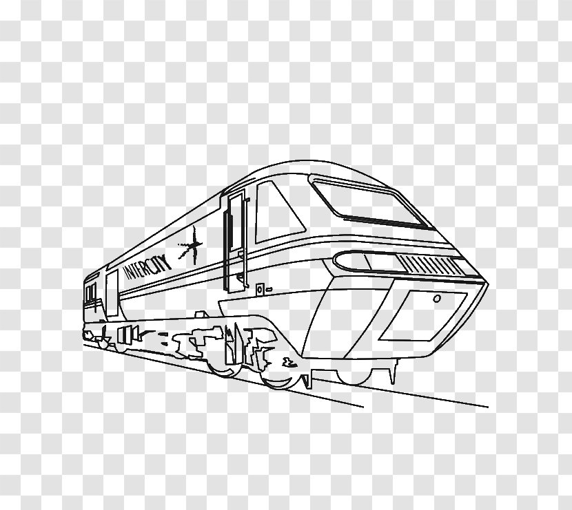 Train Coloring Book Steam Locomotive High-speed Rail - Rectangle - Colorful Transparent PNG