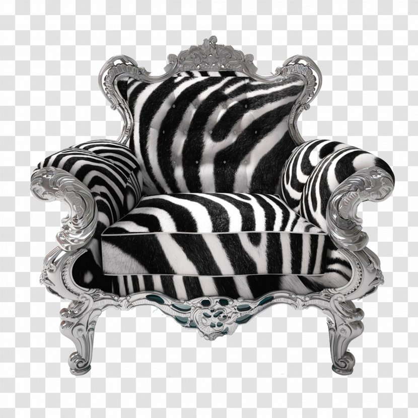 Chair Furniture Royalty-free - Living Room - Zebra Colored Transparent PNG
