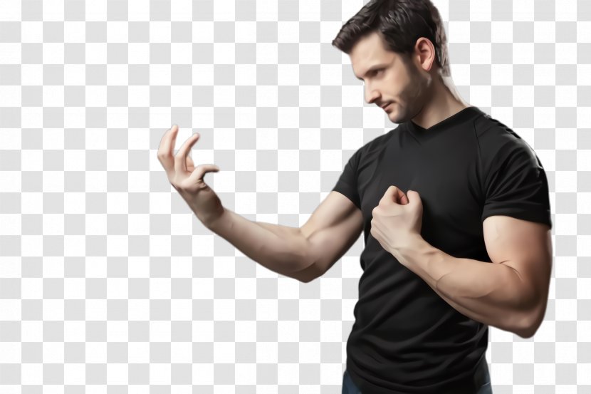 Arm Shoulder Gesture Muscle Hand - Tshirt Jeet Kune Do Transparent PNG