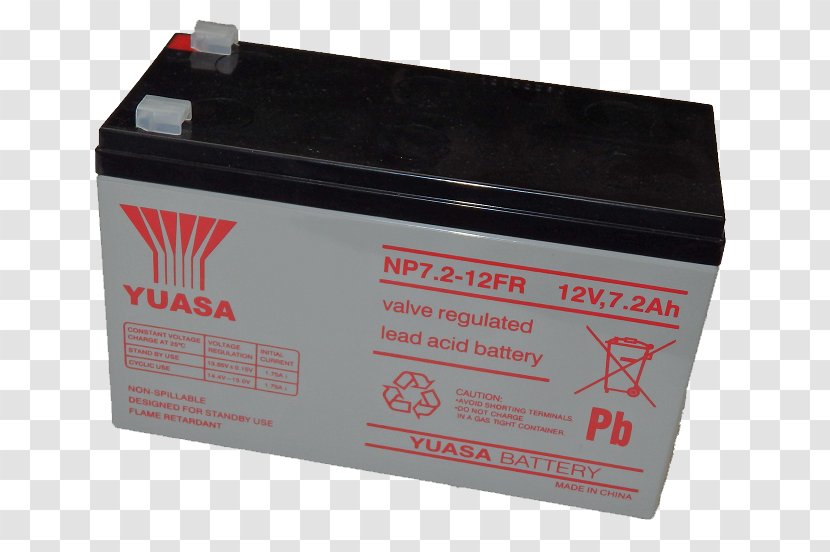 Electric Battery VRLA Lead–acid Automotive Rechargeable - Ampere Transparent PNG