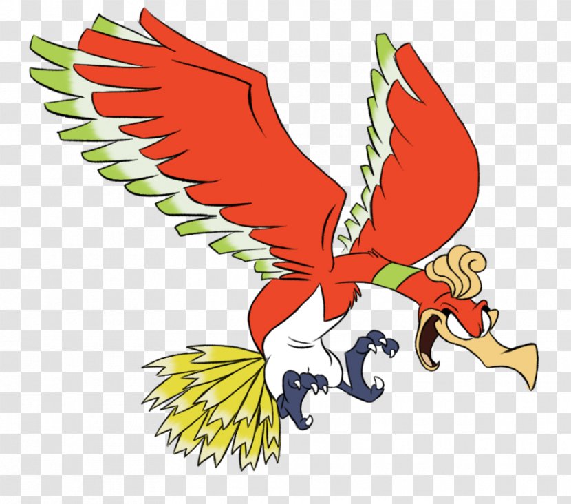 Ho-Oh Pokémon Gold And Silver Ash Ketchum Lugia - Parrot - Ho Transparent PNG