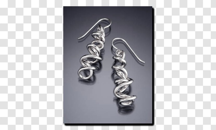 Earring Silver Font Transparent PNG