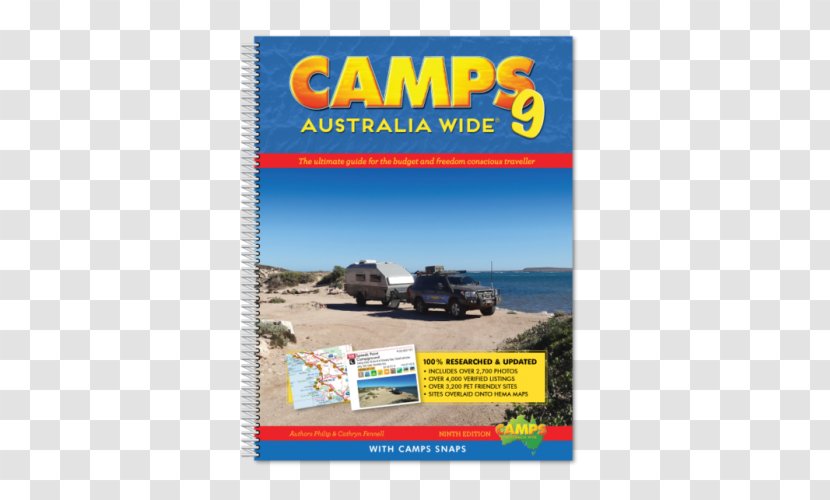 Camps Australia Wide 9 B4 Atlas Incl. Snaps 7: The Ultimate Guide For Budget And Freedom Conscious Traveller Hardcover Paperback - Caravan Transparent PNG