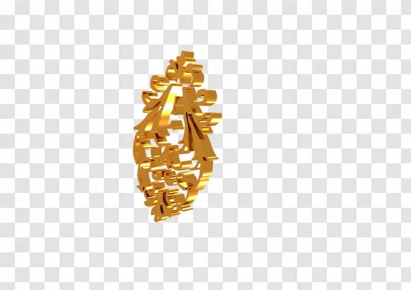 Baroque Body Jewellery Cemetery Gold - Rendering Transparent PNG