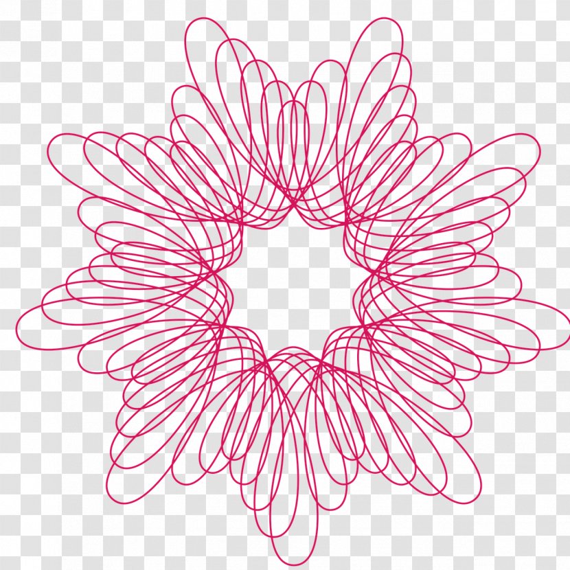 Pattern Shape Ornament Design Line - Cut Flowers Transparent PNG