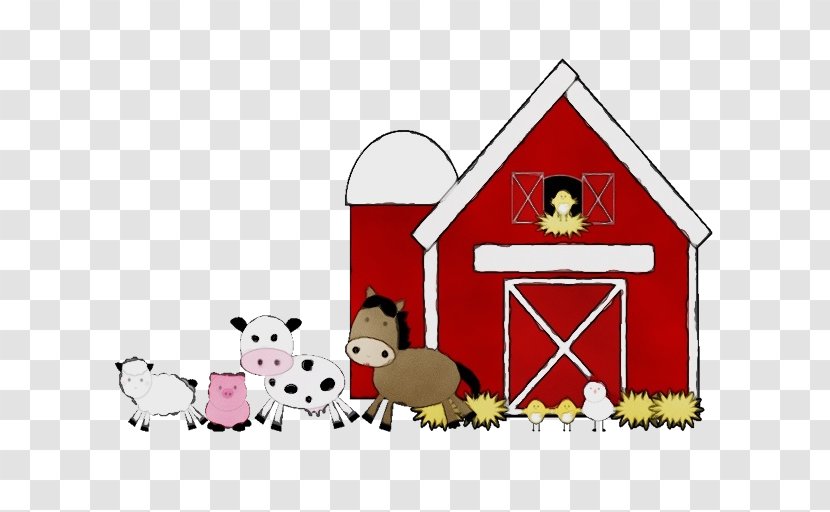 Cartoon Shed Barn Chicken Coop House - Paint Transparent PNG