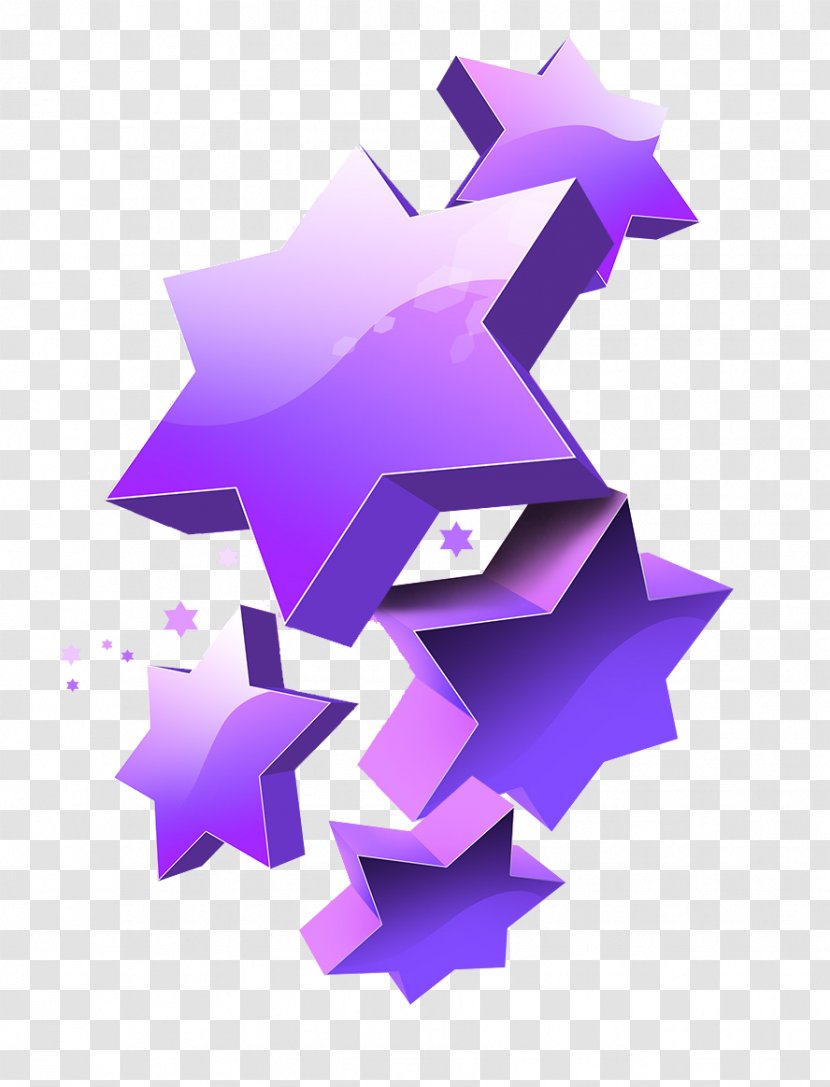 Pentagram Three-dimensional Space Web Banner - Resource - Star Transparent PNG